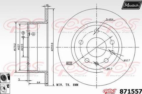 Maxtech 871557.6060 - Kočioni disk www.molydon.hr