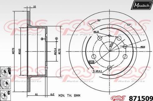 Maxtech 871509.6980 - Kočioni disk www.molydon.hr