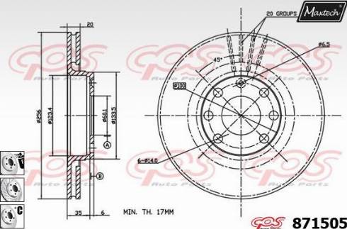 Maxtech 871505.6880 - Kočioni disk www.molydon.hr