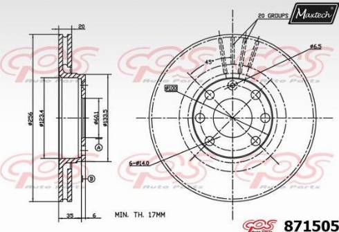 Maxtech 871505.0000 - Kočioni disk www.molydon.hr