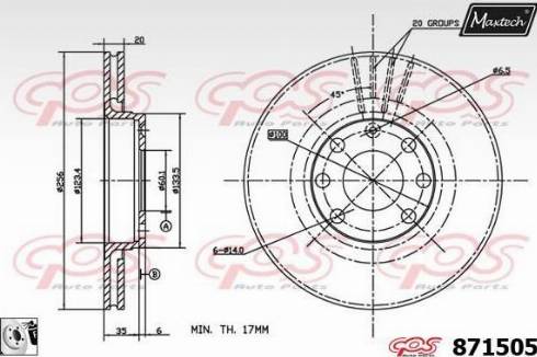 Maxtech 871505.0080 - Kočioni disk www.molydon.hr