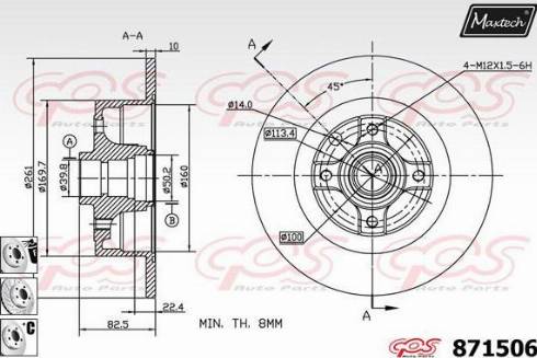 Maxtech 871506.6980 - Kočioni disk www.molydon.hr