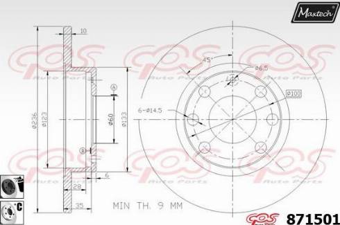 Maxtech 871501.6060 - Kočioni disk www.molydon.hr