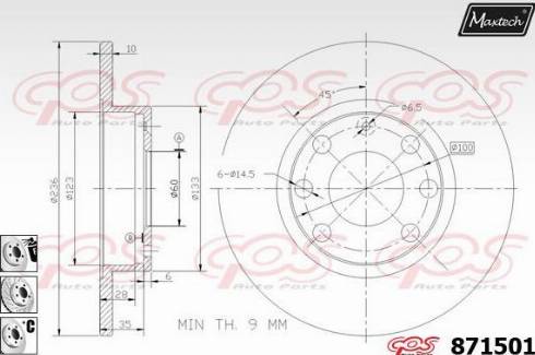 Maxtech 871501.6880 - Kočioni disk www.molydon.hr