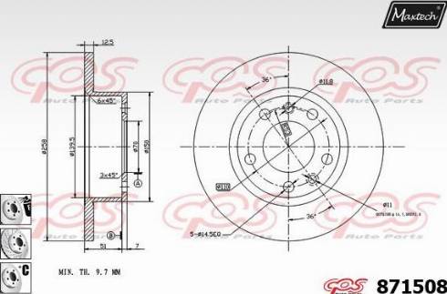 Maxtech 871508.6980 - Kočioni disk www.molydon.hr