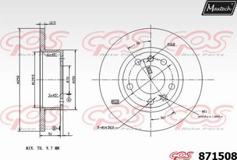 Maxtech 871508.0000 - Kočioni disk www.molydon.hr