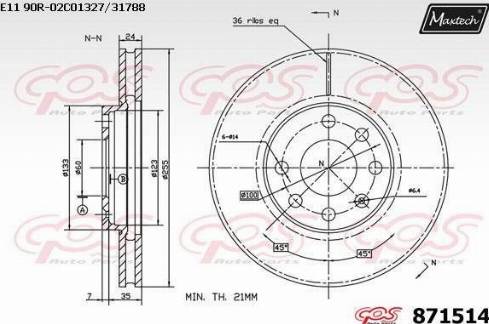 Maxtech 871514.0000 - Kočioni disk www.molydon.hr