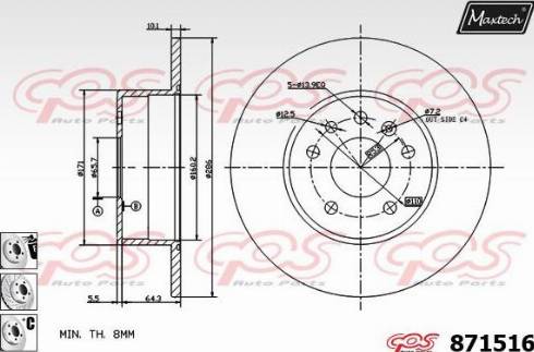 Maxtech 871516.6880 - Kočioni disk www.molydon.hr