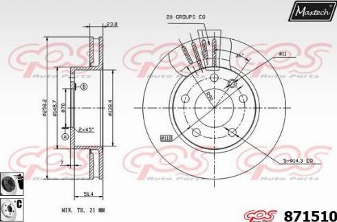 Maxtech 871510.6060 - Kočioni disk www.molydon.hr