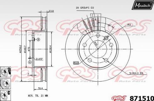 Maxtech 871510.6880 - Kočioni disk www.molydon.hr