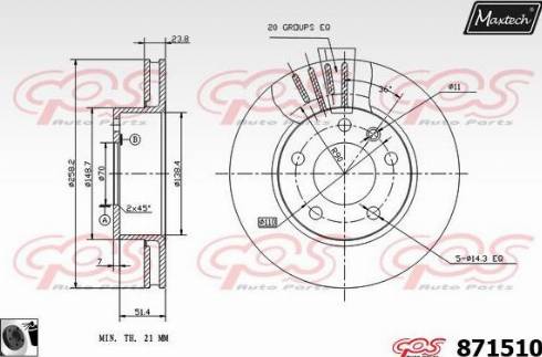 Maxtech 871510.0060 - Kočioni disk www.molydon.hr