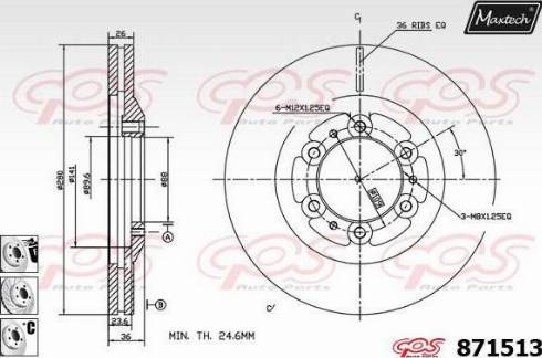 Maxtech 871513.6880 - Kočioni disk www.molydon.hr