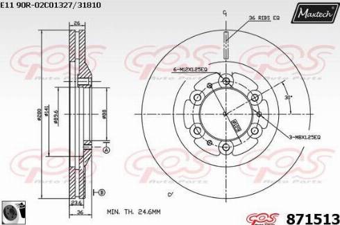 Maxtech 871513.0060 - Kočioni disk www.molydon.hr