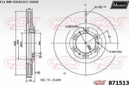 Maxtech 871513.0000 - Kočioni disk www.molydon.hr