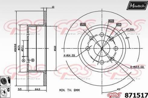 Maxtech 871517.6060 - Kočioni disk www.molydon.hr