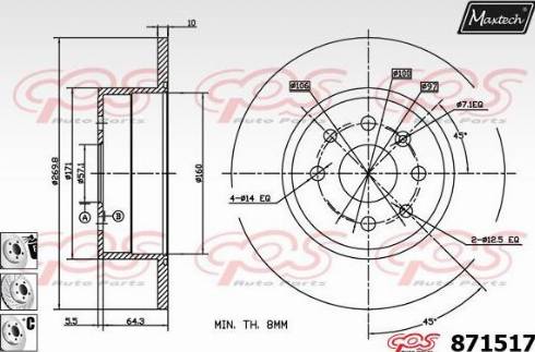 Maxtech 871517.6880 - Kočioni disk www.molydon.hr