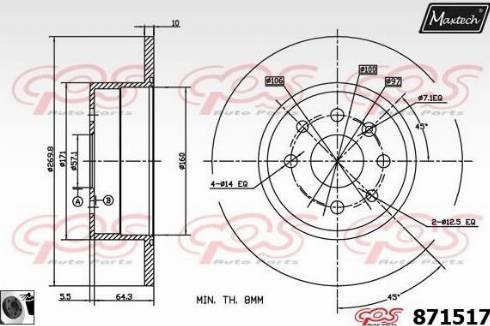 Maxtech 871517.0060 - Kočioni disk www.molydon.hr