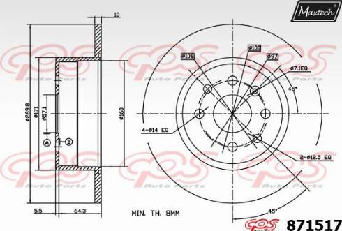 Maxtech 871517.0000 - Kočioni disk www.molydon.hr