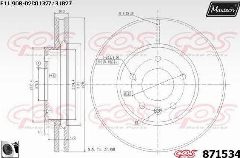 Maxtech 871534.0060 - Kočioni disk www.molydon.hr