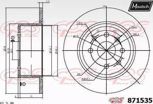 Maxtech 871535.0000 - Kočioni disk www.molydon.hr