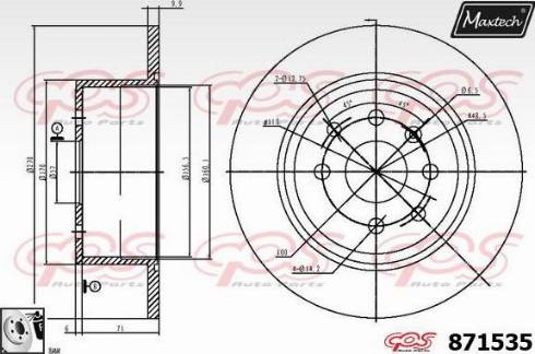 Maxtech 871535.0080 - Kočioni disk www.molydon.hr