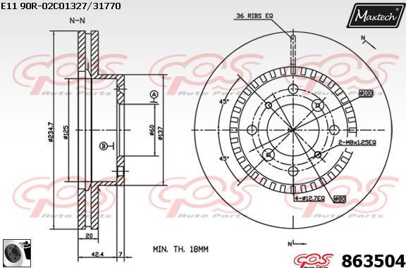 Maxtech 871530 - Kočioni disk www.molydon.hr