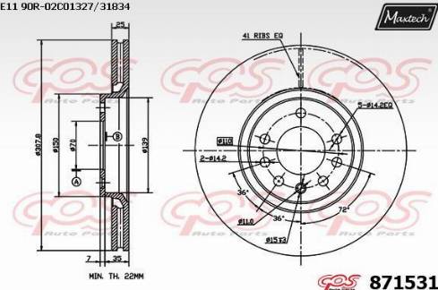 Maxtech 871531.0000 - Kočioni disk www.molydon.hr