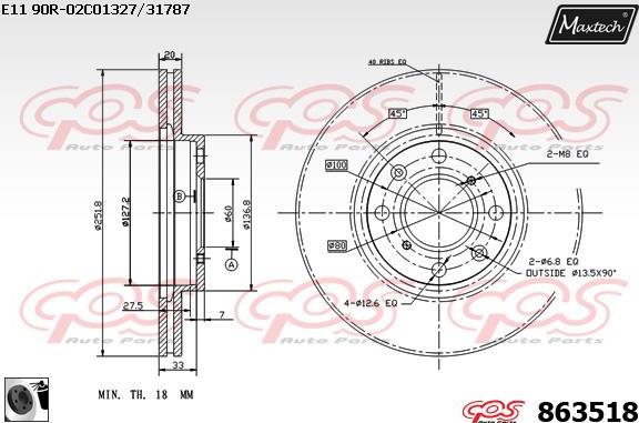 Maxtech 871531 - Kočioni disk www.molydon.hr