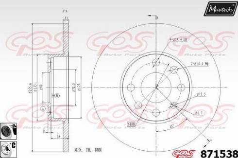 Maxtech 871538.6060 - Kočioni disk www.molydon.hr