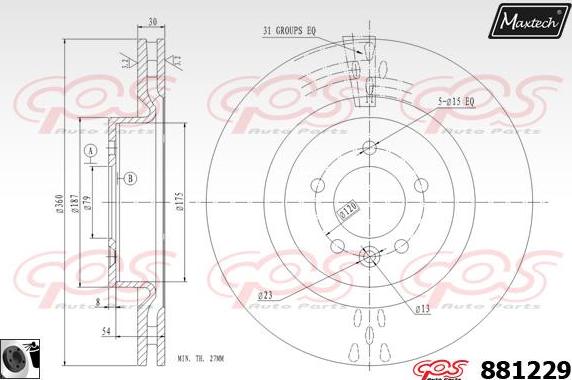 Maxtech 871538 - Kočioni disk www.molydon.hr