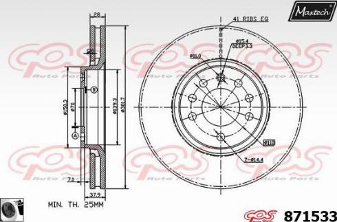 Maxtech 871533.0060 - Kočioni disk www.molydon.hr