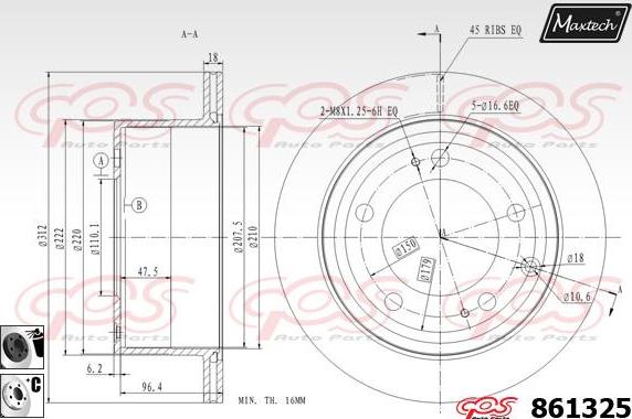 Maxtech 871533 - Kočioni disk www.molydon.hr