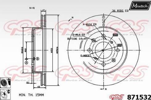 Maxtech 871532.6060 - Kočioni disk www.molydon.hr