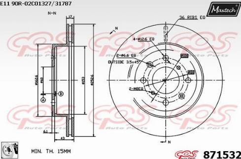 Maxtech 871532.0080 - Kočioni disk www.molydon.hr