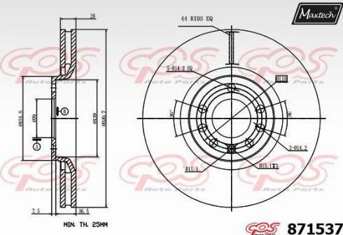 Maxtech 871537.0000 - Kočioni disk www.molydon.hr