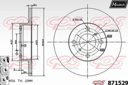 Maxtech 871529.6980 - Kočioni disk www.molydon.hr