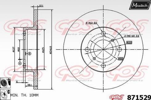 Maxtech 871529.6060 - Kočioni disk www.molydon.hr