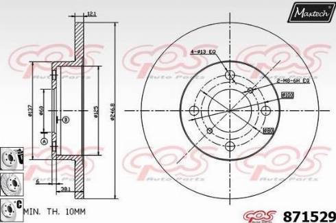 Maxtech 871529.6880 - Kočioni disk www.molydon.hr