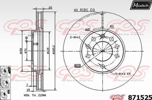 Maxtech 871525.6980 - Kočioni disk www.molydon.hr