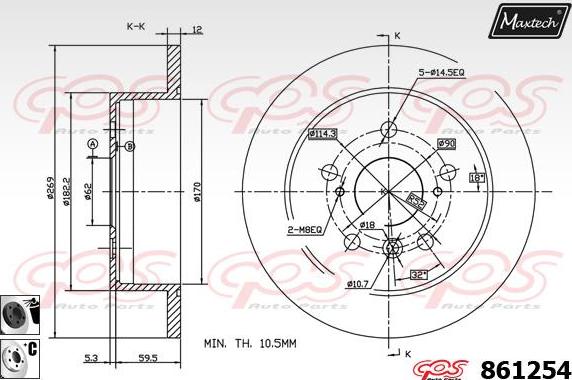 Maxtech 871525 - Kočioni disk www.molydon.hr