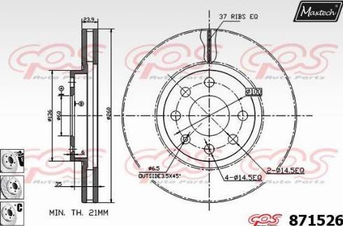 Maxtech 871526.6880 - Kočioni disk www.molydon.hr