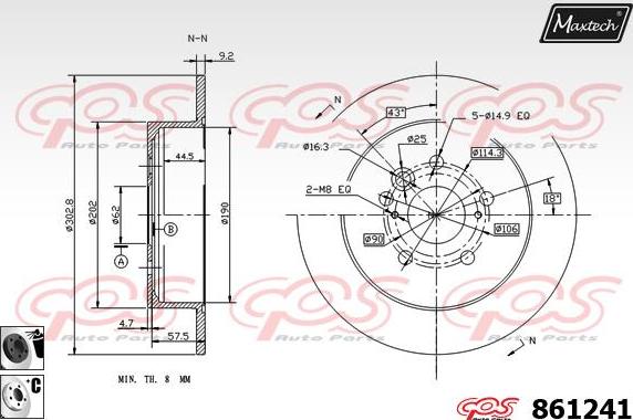 Maxtech 871526 - Kočioni disk www.molydon.hr