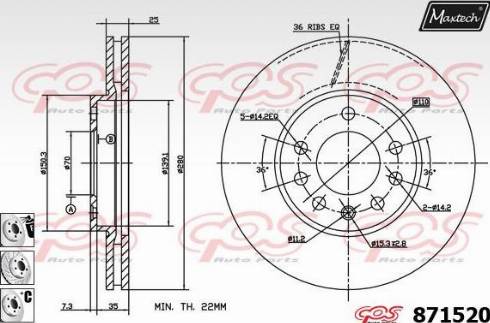 Maxtech 871520.6980 - Kočioni disk www.molydon.hr