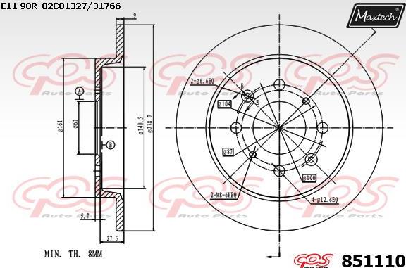 Maxtech 871521 - Kočioni disk www.molydon.hr