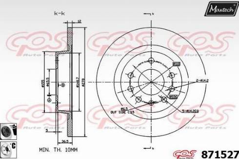 Maxtech 871527.6060 - Kočioni disk www.molydon.hr