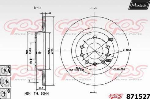 Maxtech 871527.6980 - Kočioni disk www.molydon.hr