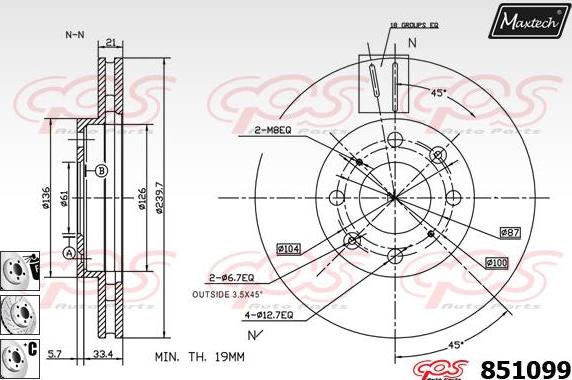 Maxtech 871527 - Kočioni disk www.molydon.hr