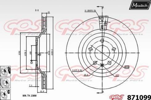 Maxtech 871099.6880 - Kočioni disk www.molydon.hr