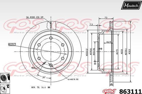 Maxtech 871094 - Kočioni disk www.molydon.hr