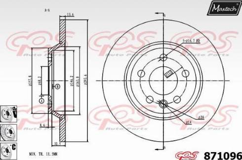 Maxtech 871096.6980 - Kočioni disk www.molydon.hr